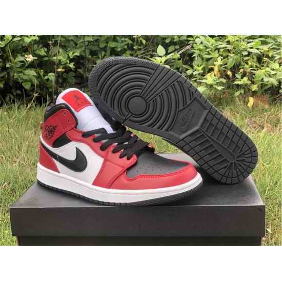 2020 Air Jordan 1s Mid Chicago Black Toe 554724-069 Shoes